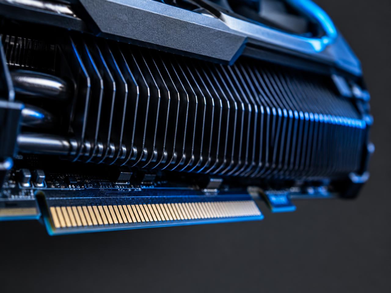Macro of a graphics card inside a 7D Media Server
